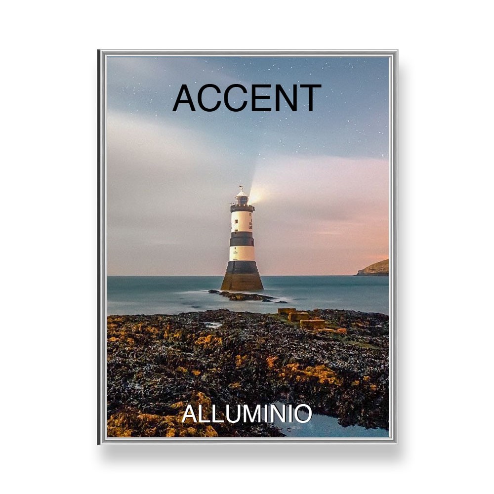 Accent - Cornice in alluminio-29,7x42 cm-alluminio lucido acc-all-29,7x42 cm-alluminio  lucido