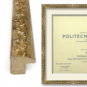 Cornice classica per diplomi argento