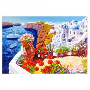 Athos Faccincani - Un sogno di luce intorno Santorini - 80x120 cm