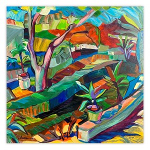 Claudio Malacarne - L'angolo del giardino - 50x50 cm
