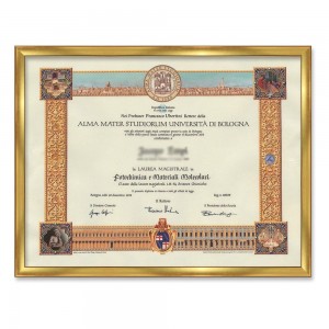 Cornice liscia per diplomi oro