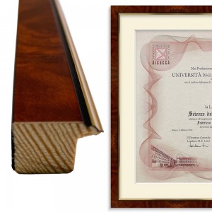 Cornice radica filo oro