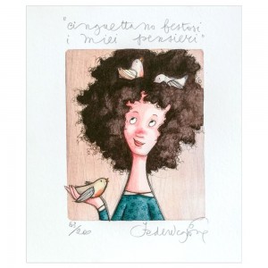 Federica Porro - Cinguettano festosi i miei pensieri - 18x21 cm 