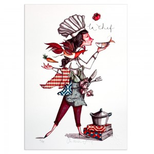 Federica Porro - La chef - 42x29,5 cm