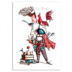 Federica Porro - Lo chef - 42x29,5 cm