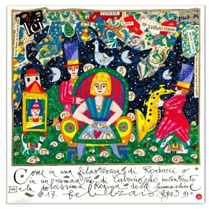 Francesco Musante - Come in una filastrocca di Rodari -  30x30 cm - bianco