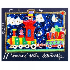 Francesco Musante - Il trenino della lettura - 8x10 cm nero