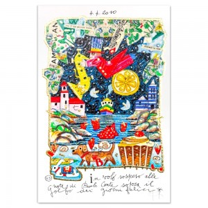 Francesco Musante - In volo sospeso - 20x30 cm - bianco