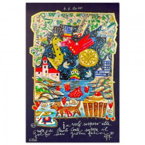 Francesco Musante - In volo sospeso - 20x30 cm - nero