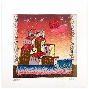 Leo Nisi - A picco sul mare - 20x20 cm