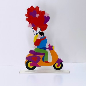 Marco Lodola - Kiss in motion - 31,3x42,3 cm