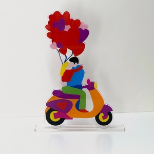 Marco Lodola - Kiss in motion - 31,3x42,3 cm
