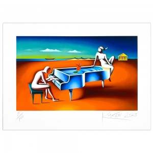 Mark Kostabi - Blown Away - 99x72 cm