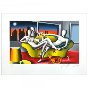 Mark Kostabi - Perfection at Twilight - 99x72 cm