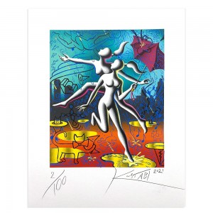 Mark Kostabi - Samantha and Sabrina - 35x45 cm