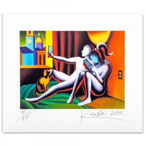 Mark Kostabi - Self Awareness - 54x47 cm