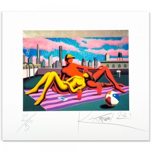 Mark Kostabi - Silver lining - 48x43 cm