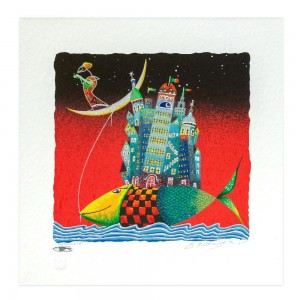 Melonisky da Villacidro - Pesce traslocatore - 35x35 cm