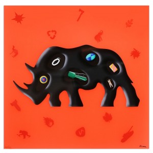 Renzo Nucara - Rinoceronte - 50x50 cm
