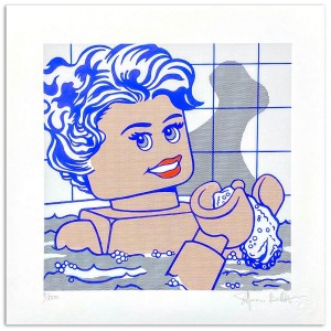 Stefano Bolcato Woman in bath - Roy Lichtenstein 40x40 cm  