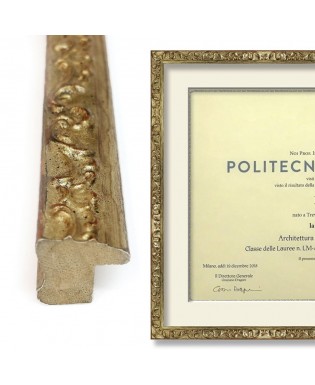 Cornice classica per diplomi argento