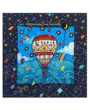 Andrea Agostini - Aprile - Con leggerezza, nei tuoi occhi - 25x25 cm 