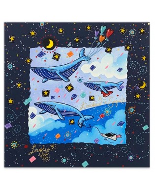 Andrea Agostini - Luglio - Arrivano i sogni - 25x25 cm - blu