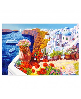 Athos Faccincani - Un sogno di luce intorno Santorini - 80x120 cm