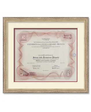 Cornice argento AF118-avorio-rosso