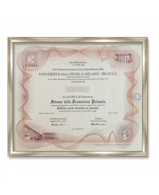 Cornice liscia per diplomi argento