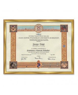 Cornice liscia per diplomi oro