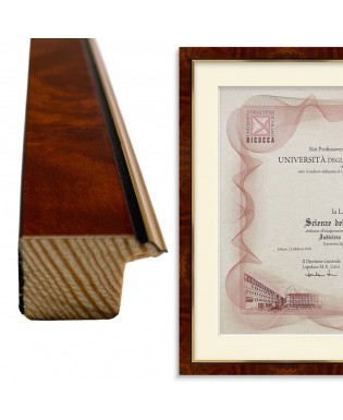 Cornice radica filo oro