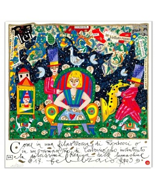 Francesco Musante - Come in una filastrocca di Rodari -  30x30 cm - bianco