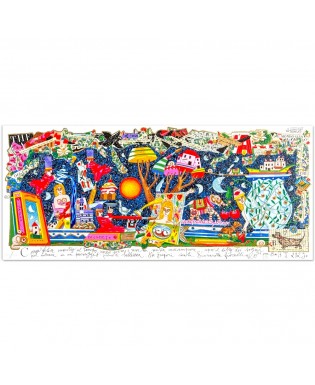 Francesco Musante - Corro felice incontro - 35x80 cm - bianco