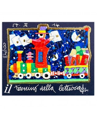 Francesco Musante - Il trenino della lettura - 8x10 cm nero