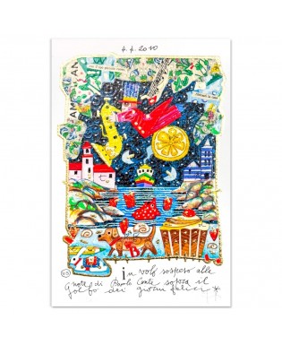 Francesco Musante - In volo sospeso - 20x30 cm - bianco