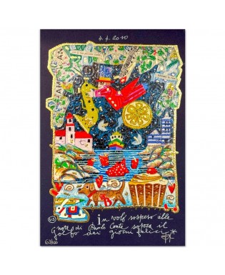 Francesco Musante - In volo sospeso - 20x30 cm - nero