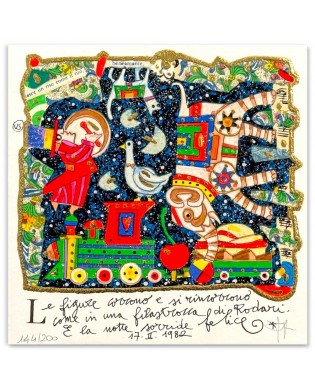Francesco Musante - Le figure corrono - 20x20 cm - bianco