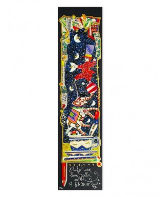 Francesco Musante - Rubo una luna alla notte - 12x50 cm nero