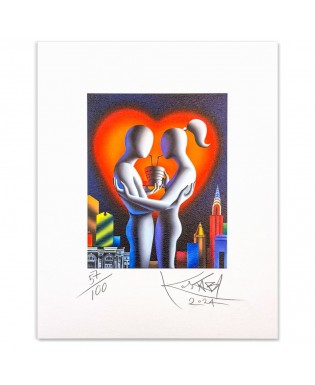 Mark Kostabi - Metropolitan passion - 42x51 cm