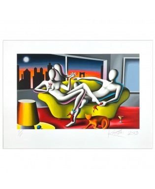 Mark Kostabi - Perfection at Twilight - 99x72 cm
