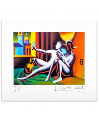Mark Kostabi - Self Awareness - 54x47 cm