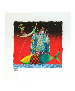 Melonisky da Villacidro - Pesce traslocatore - 35x35 cm