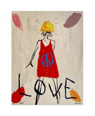 Vincent Alran - Peace and Love - 50x65 cm