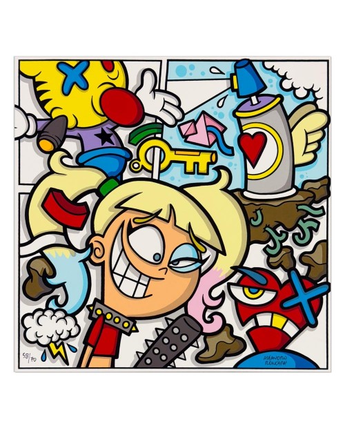 Aleandro Roncarà - Harley Queen - 30x30 cm