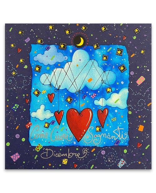 Andrea Agostini - Come cuori sognanti - 25x25 cm - blu