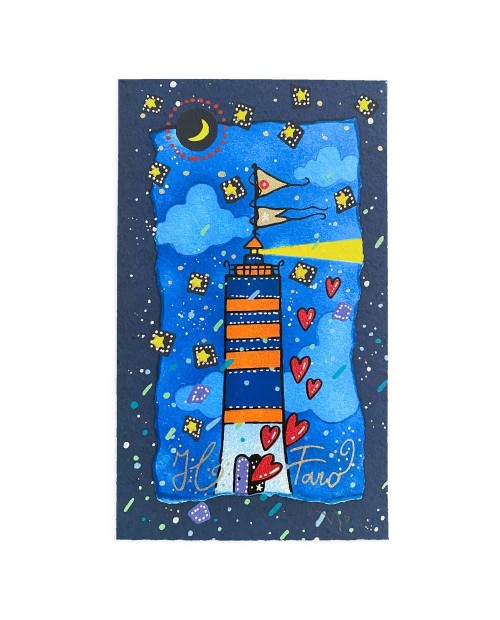 Il faro - 10x17 cm blu 