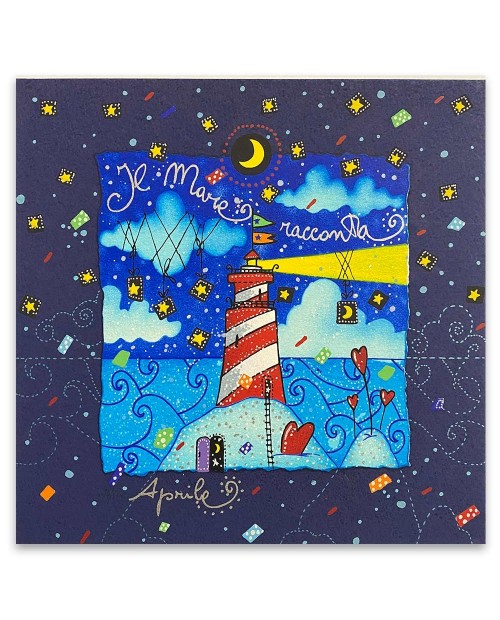 Andrea Agostini - Il mare racconta - 25x25 cm - blu