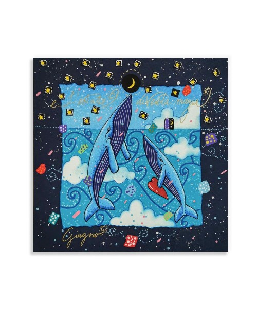 Andrea Agostini - L'estate diventa magia - 25x25cm - blu