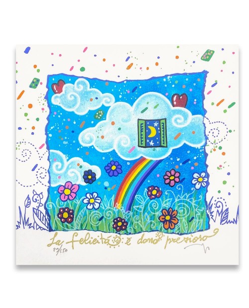 Andrea Agostini - La felicità è dono prezioso - 16x16 cm